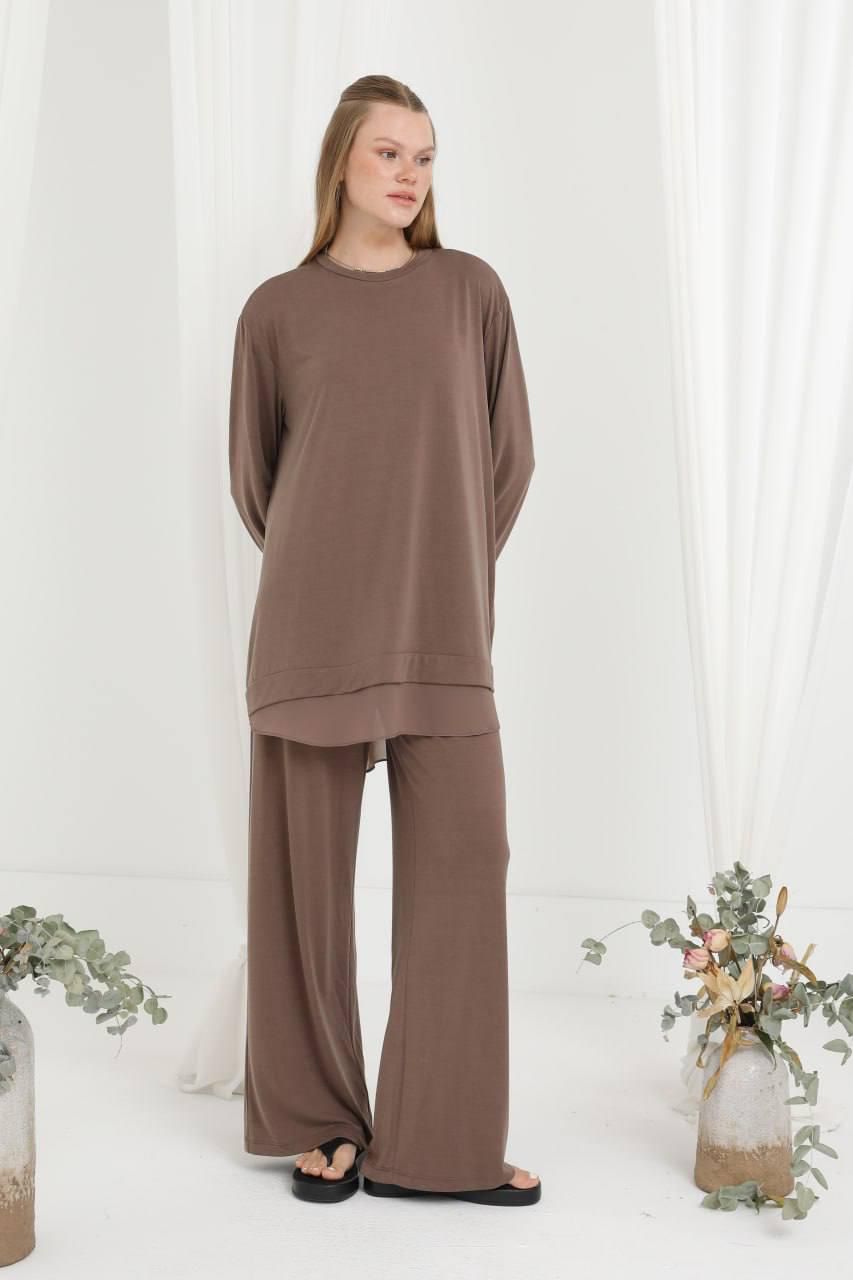 Luxury Cotton & Chiffon Set – Model 17
