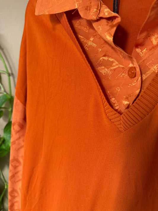 blouse and an attached inner shirt