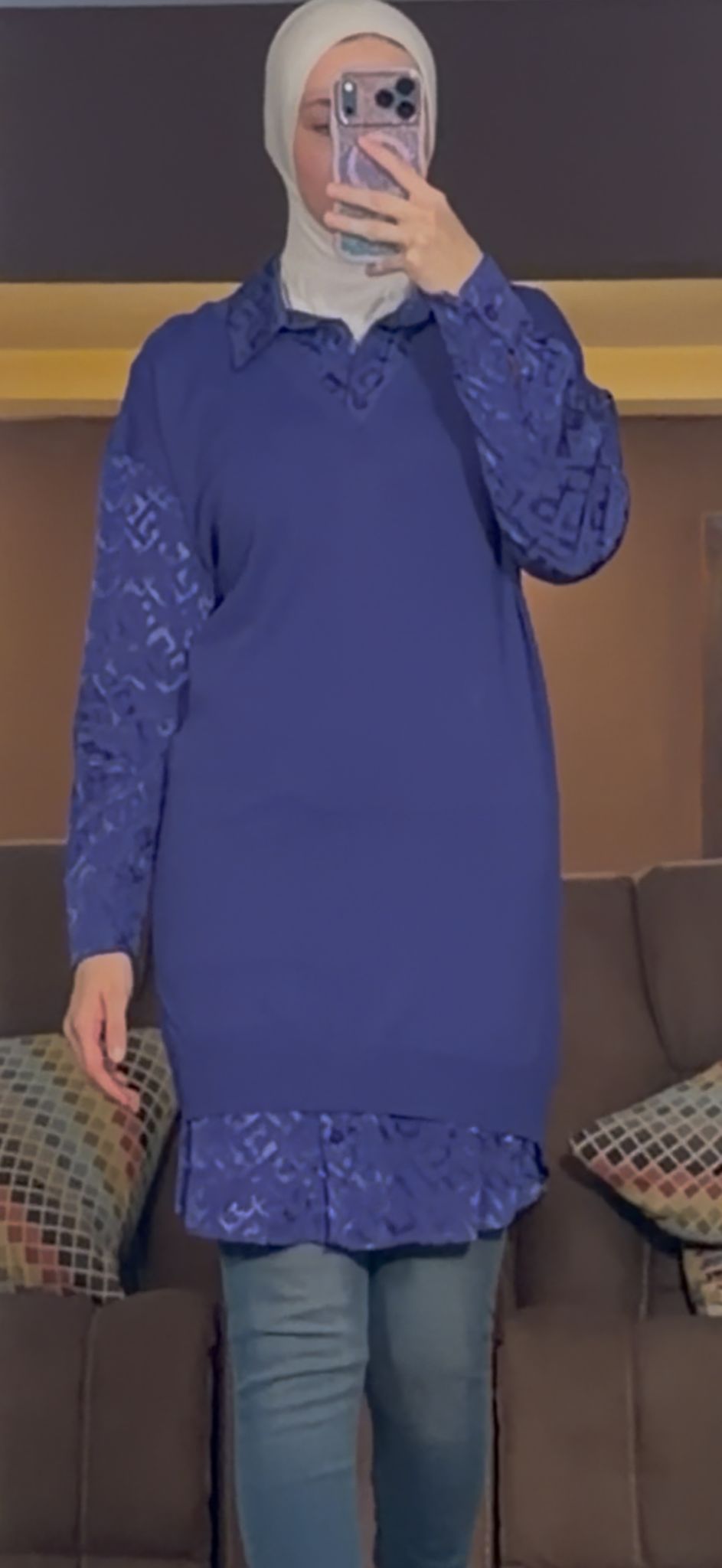 blouse and an attached inner shirt